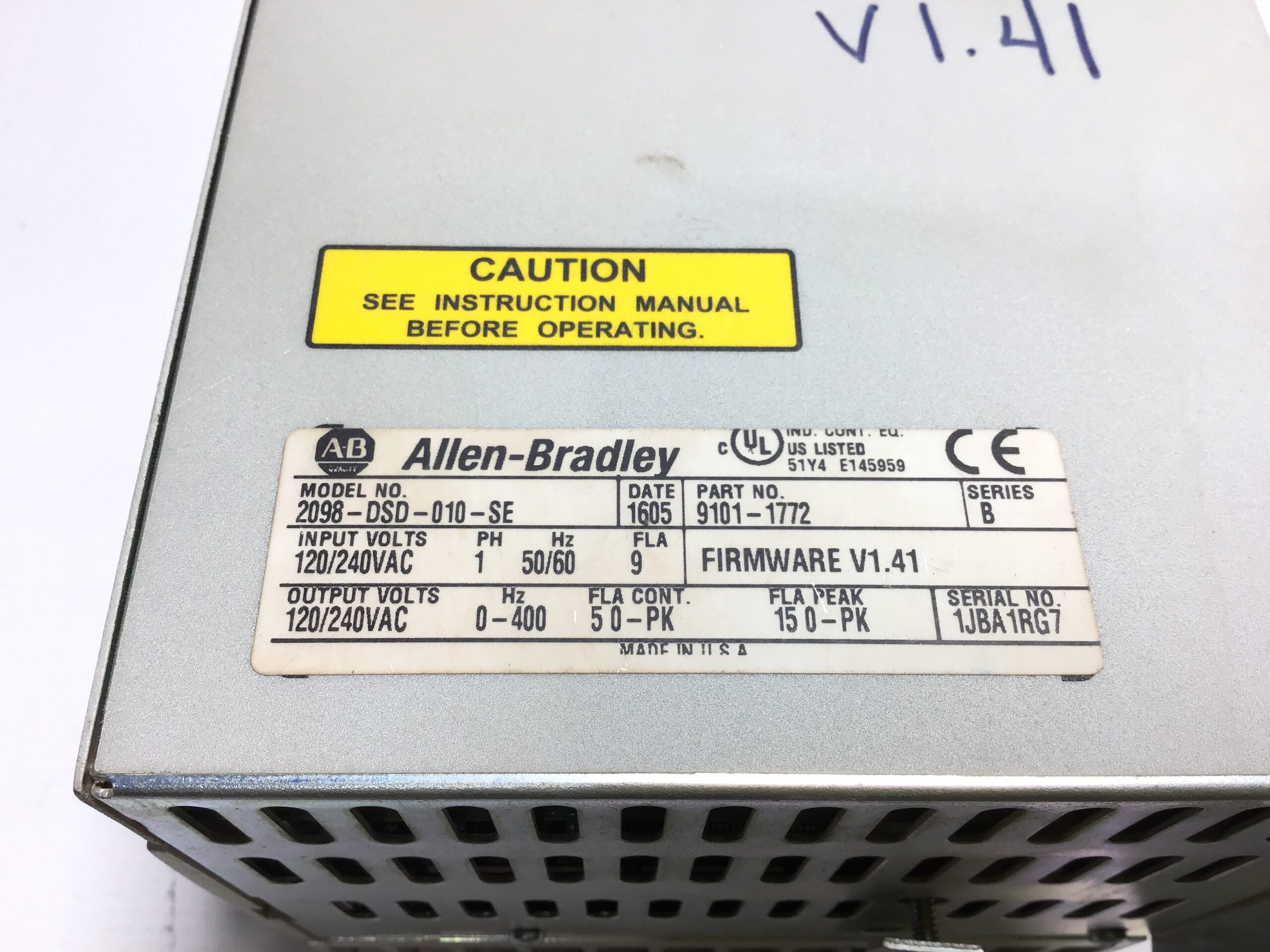 Allen-Bradley 2098-DSD-010-SE Ultra3000 1kW SERCOS Servo Drive Series B - Image 5