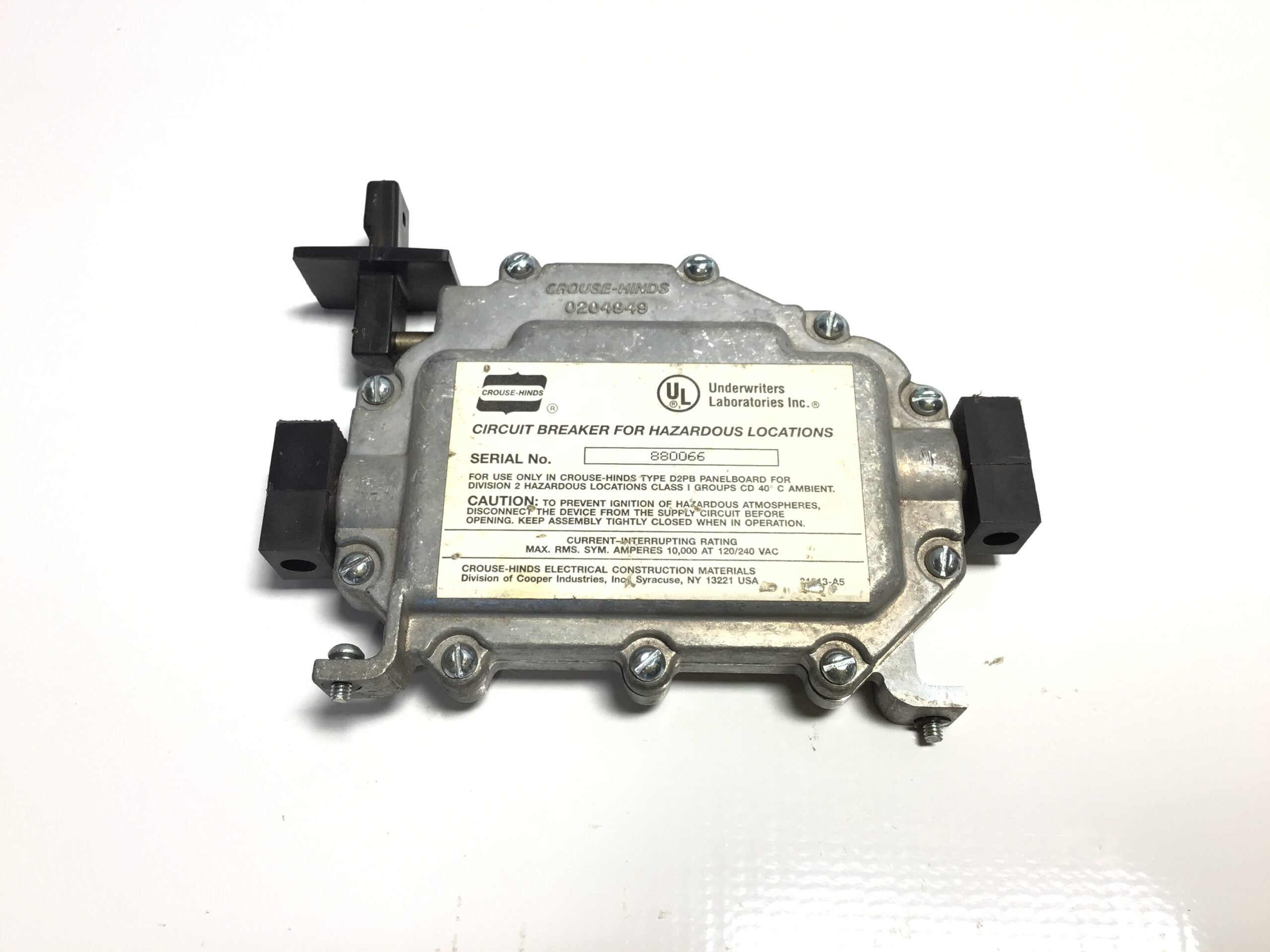 Crouse-Hinds D2 B11 20 M3 Hazardous Location Circuit Breaker 120/240V 10kA UL 1 Pole