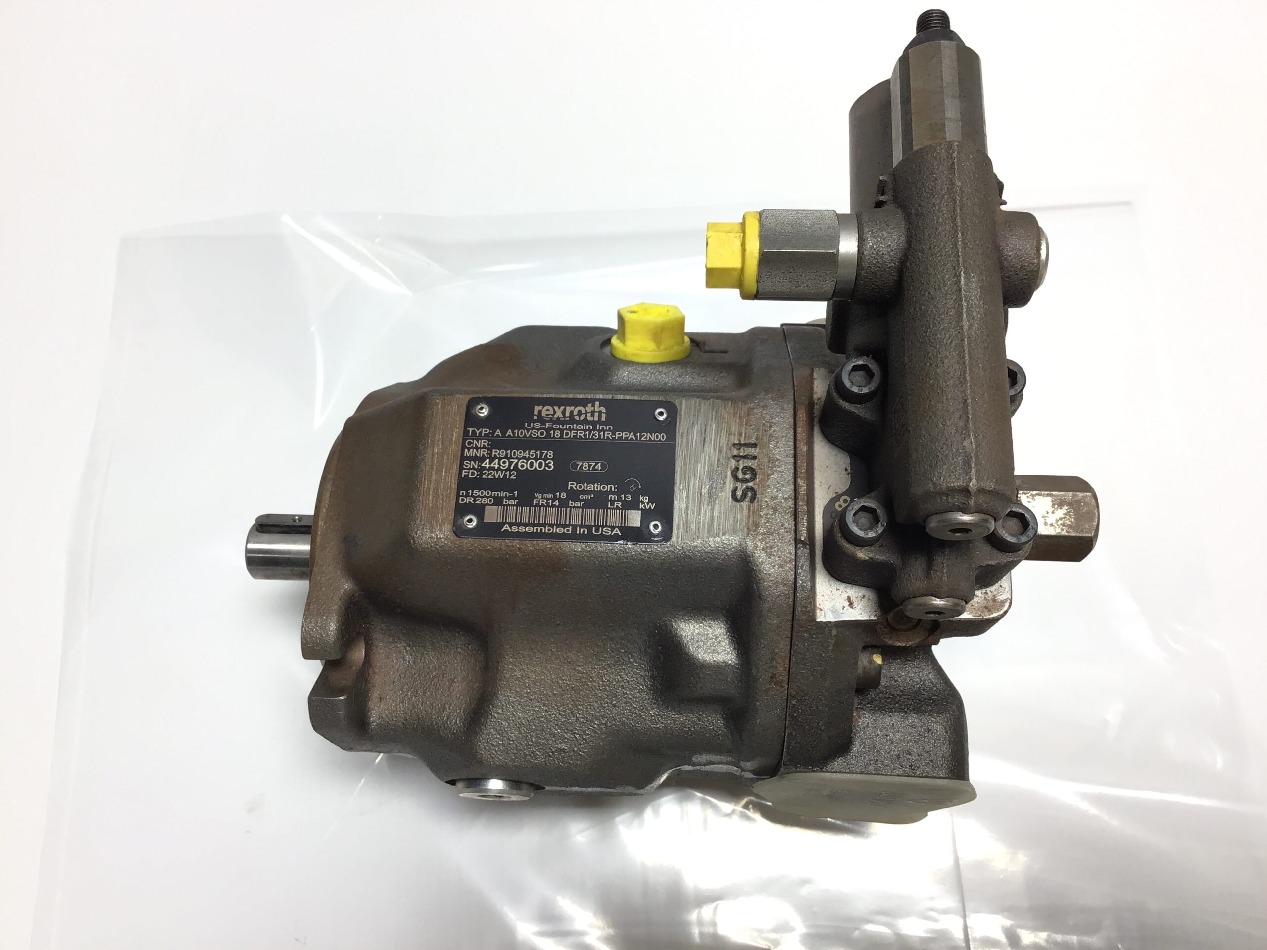Rexroth A10VSO 18 DFR1/31R-PPA12N00 Axial Piston Hydraulic Pump 1500 min-1