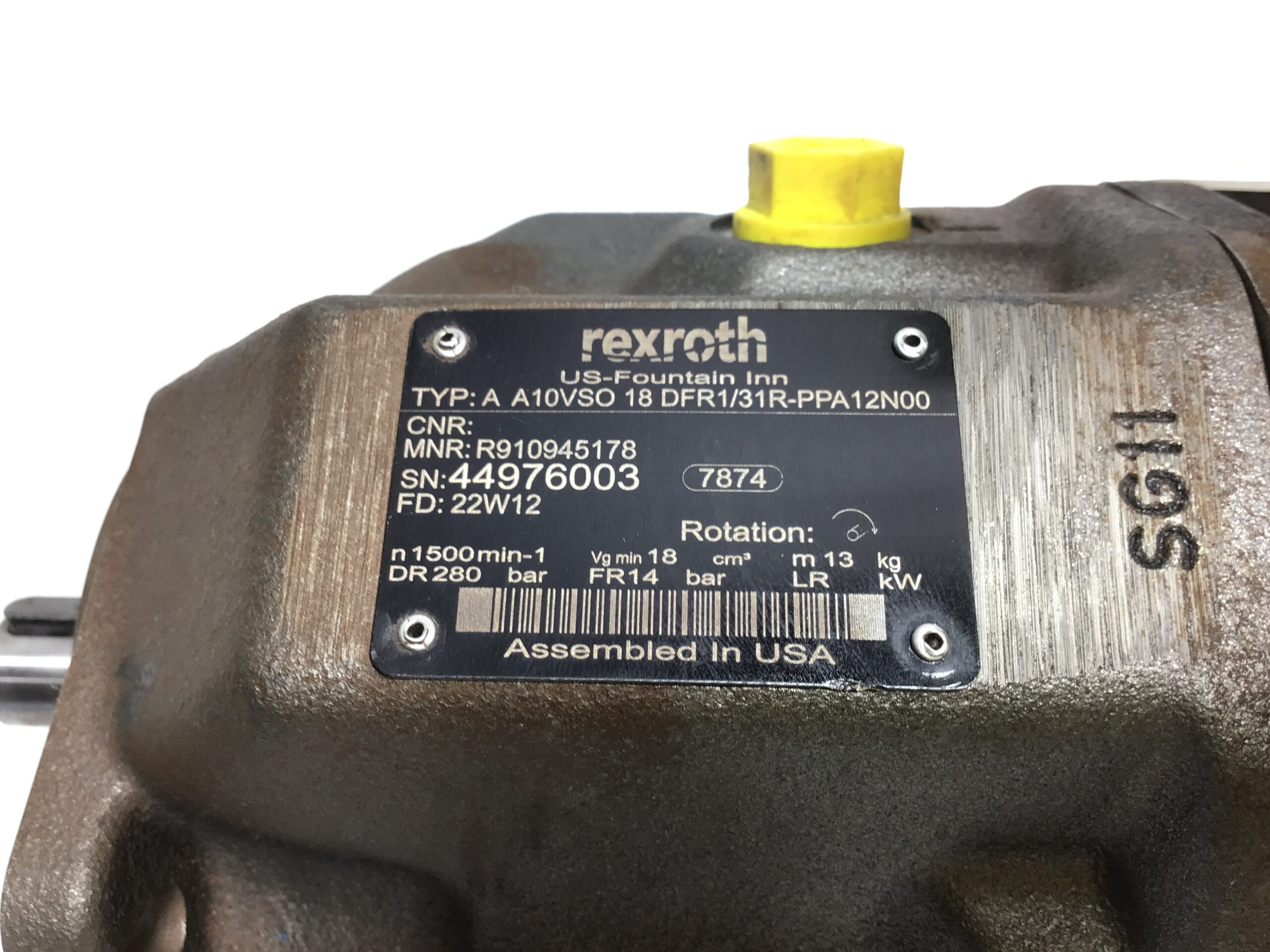 Rexroth A10VSO 18 DFR1/31R-PPA12N00 Axial Piston Hydraulic Pump 1500 min-1 - Image 2