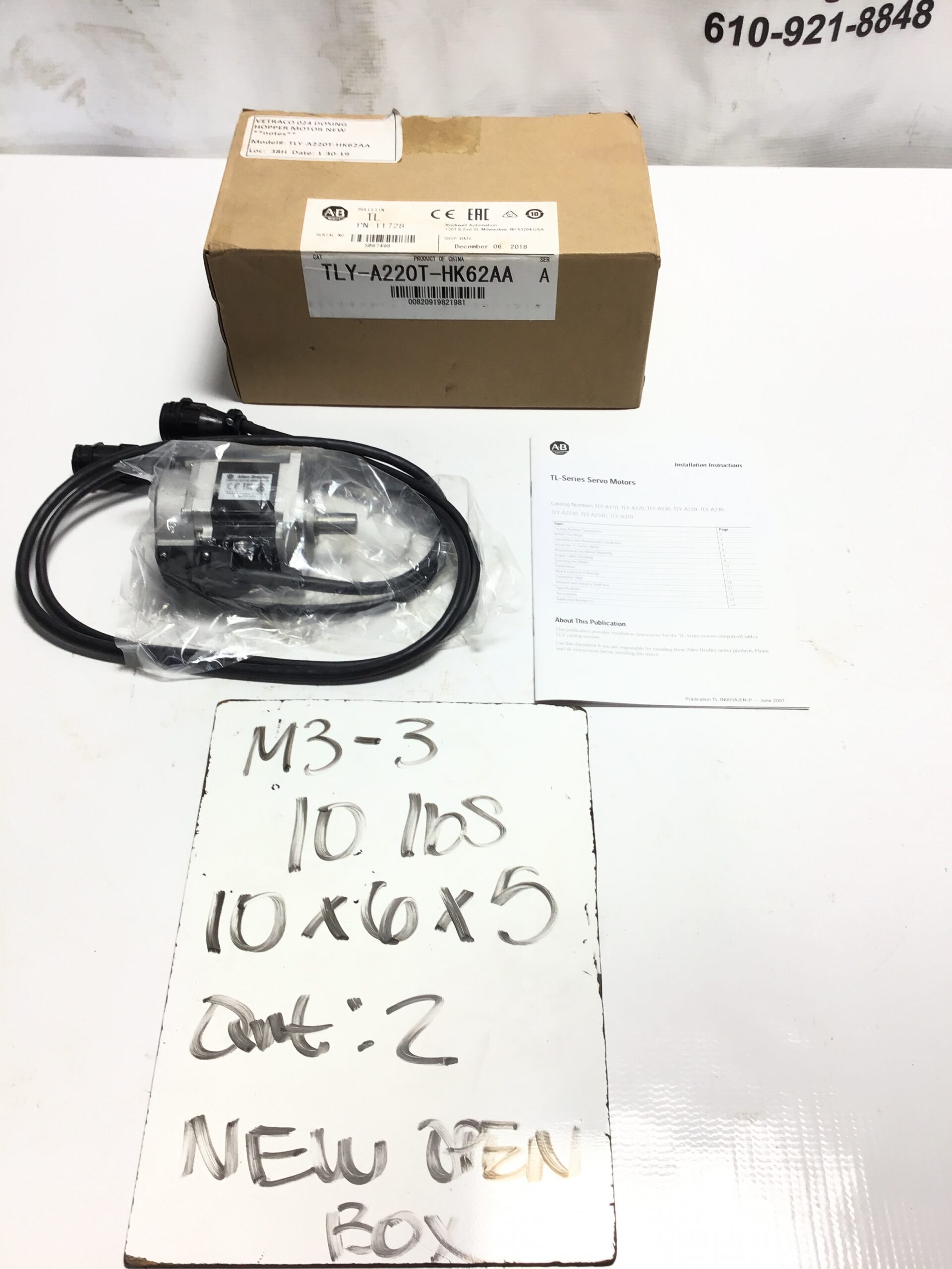 Allen-Bradley TLY-A220T-HK62AA Inverter Duty AC Servo Motor 3PH - Image 2