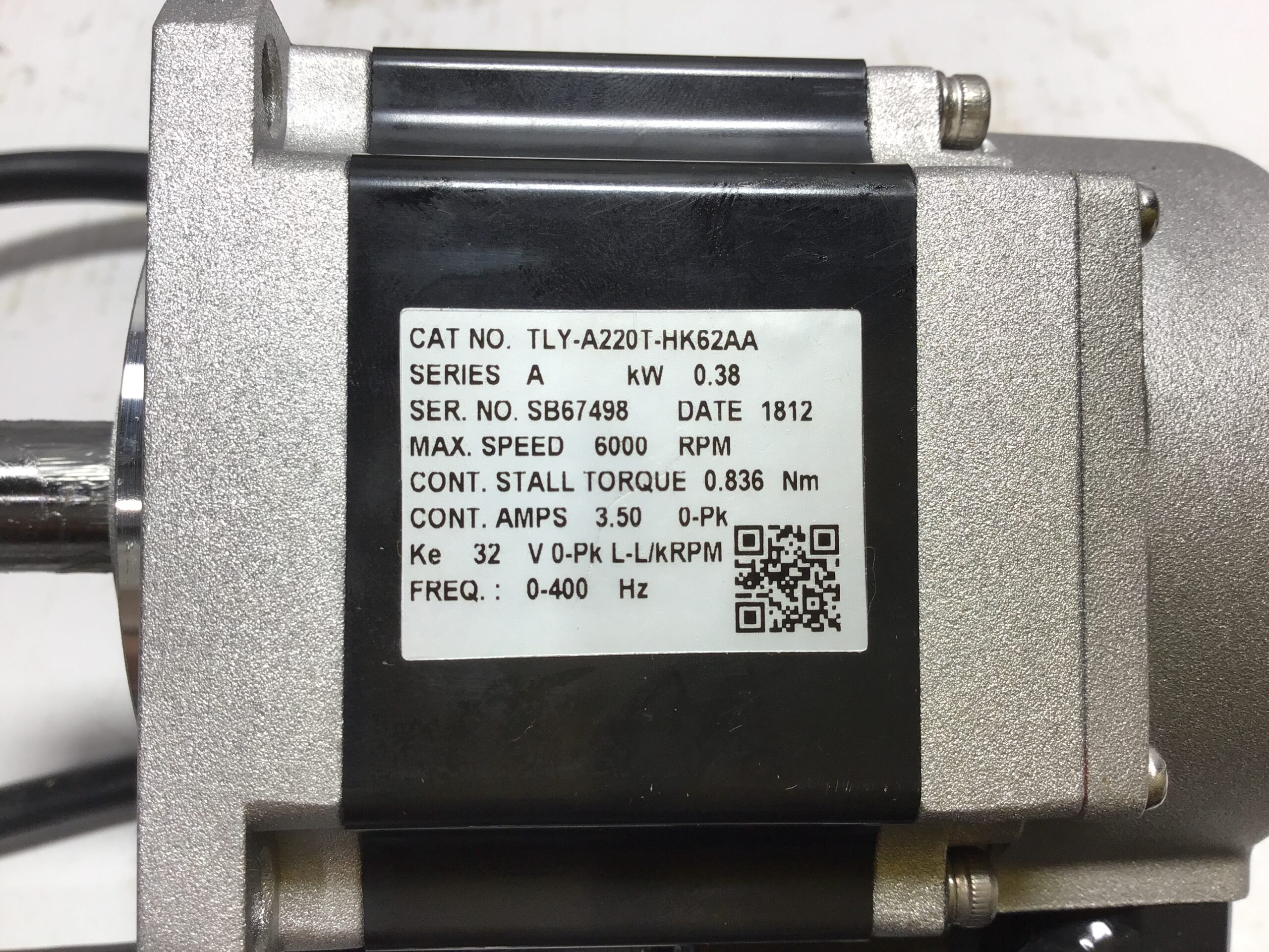 Allen-Bradley TLY-A220T-HK62AA Inverter Duty AC Servo Motor 3PH - Image 8