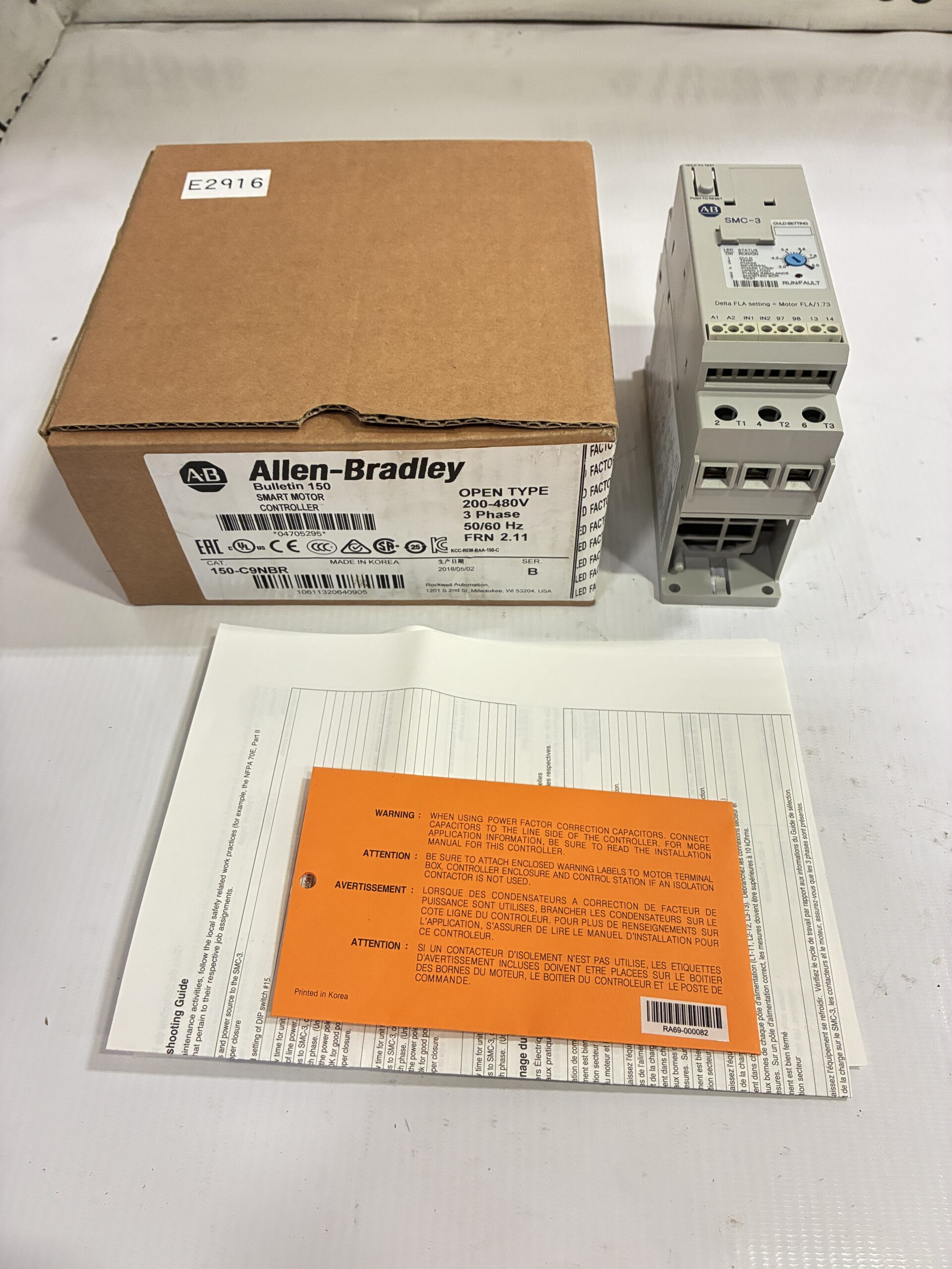 Allen-Bradley 150-C9NBR Soft Starter / Smart Motor Controller 200-480V -NIB