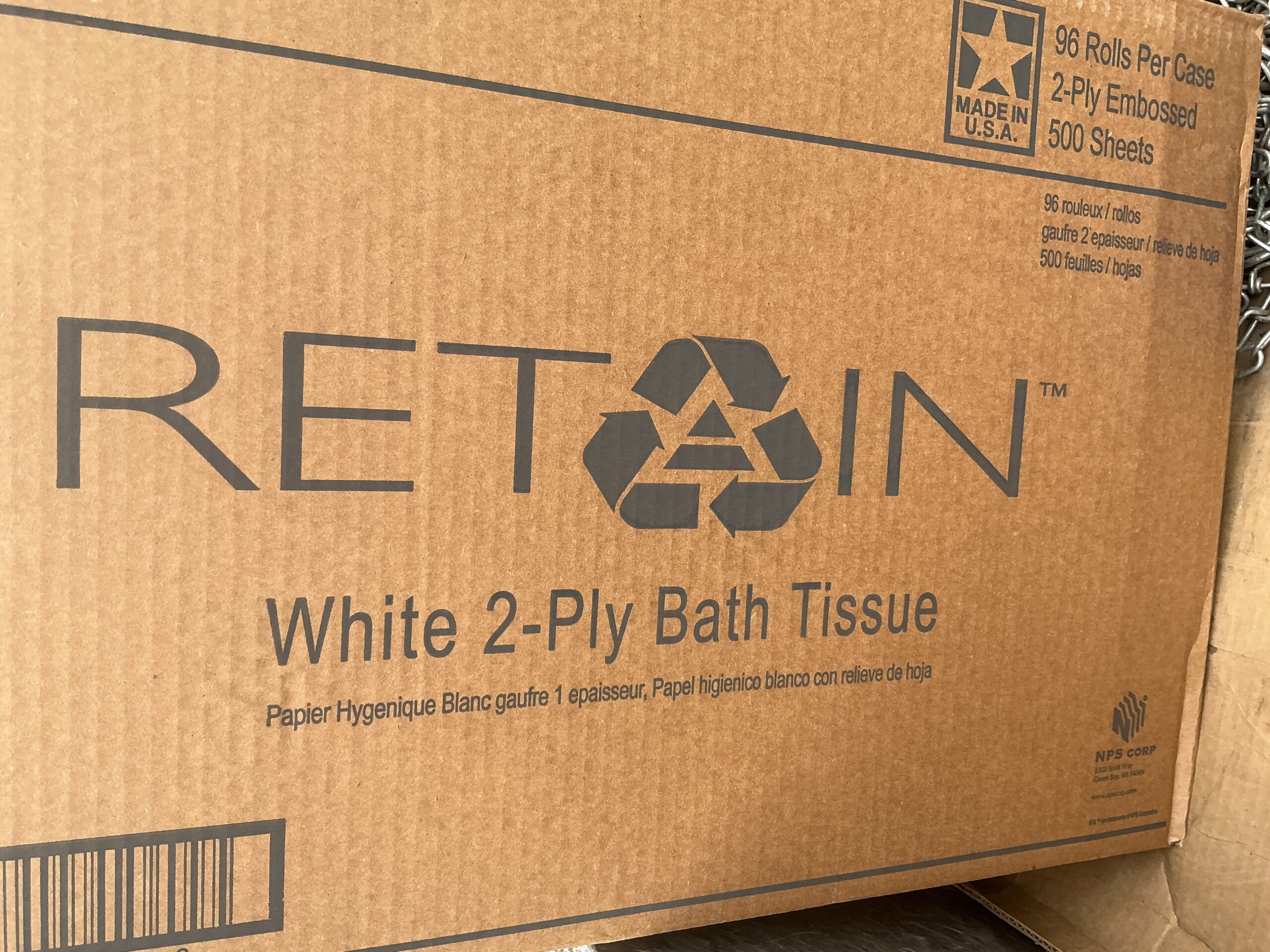 RETAIN 12325 Toilet Paper 2-Ply 500 Sheets 96 Rolls Commercial Bath Tissue - Image 2