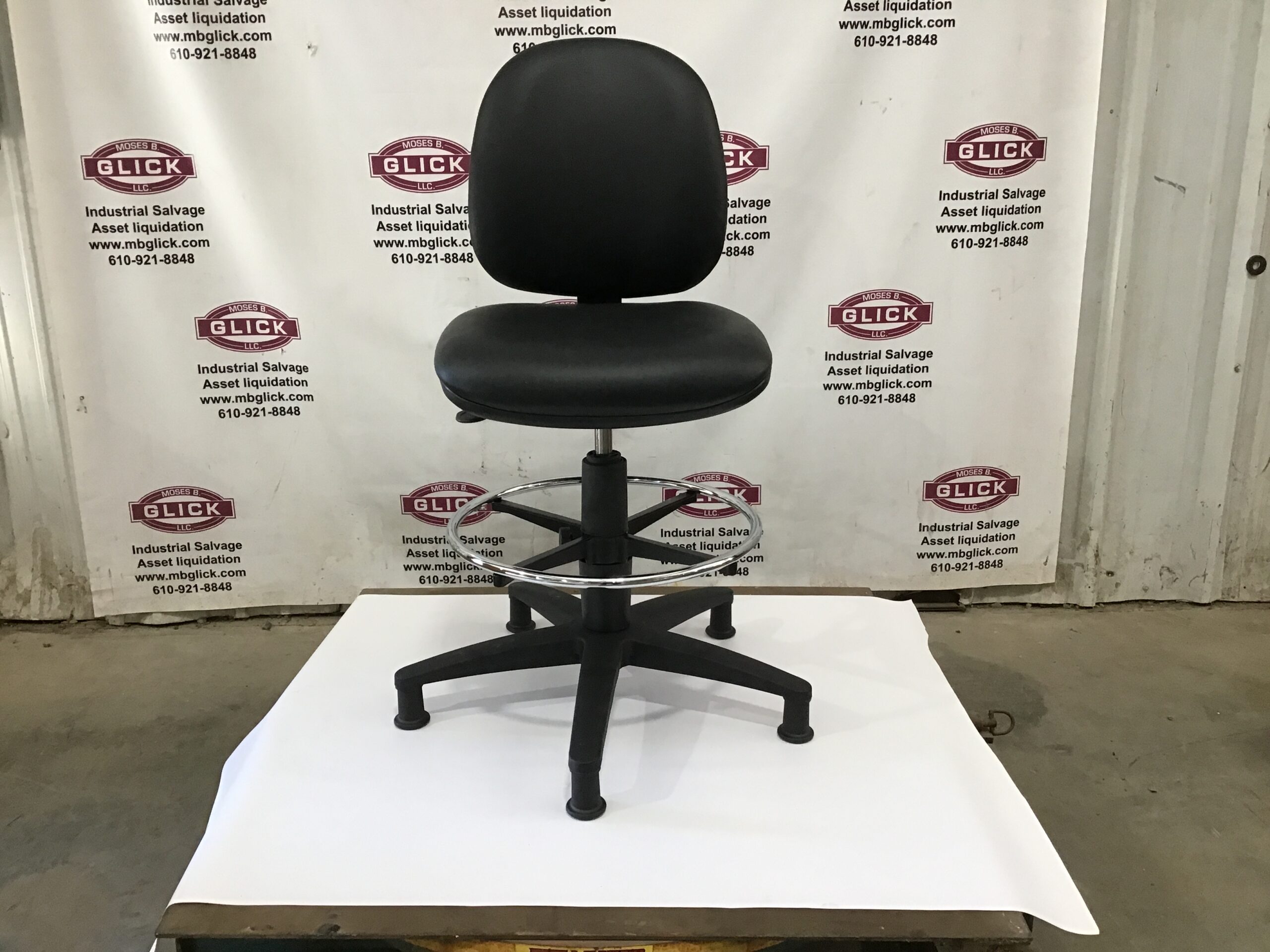 Nightingale Corp 6805DS-G Drafting Black Stool Executive Chair
