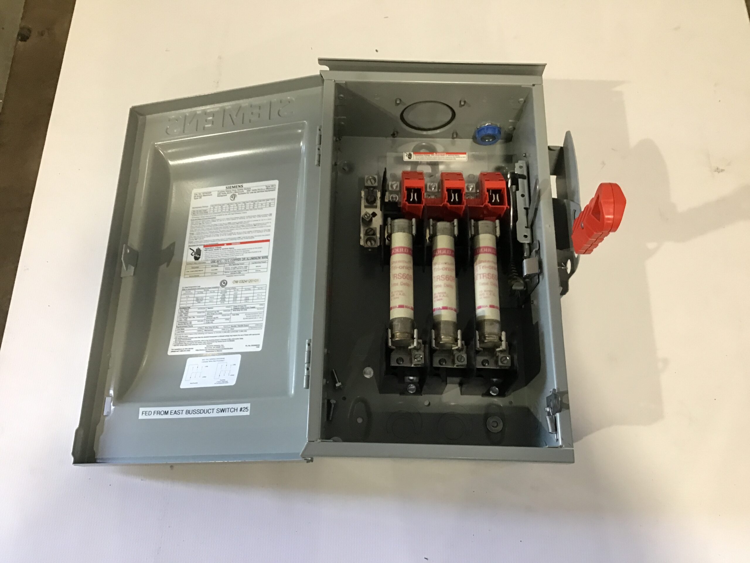 Siemens HF362NR Fusible Heavy Duty Safety Switch Type VB II 60A - Image 4