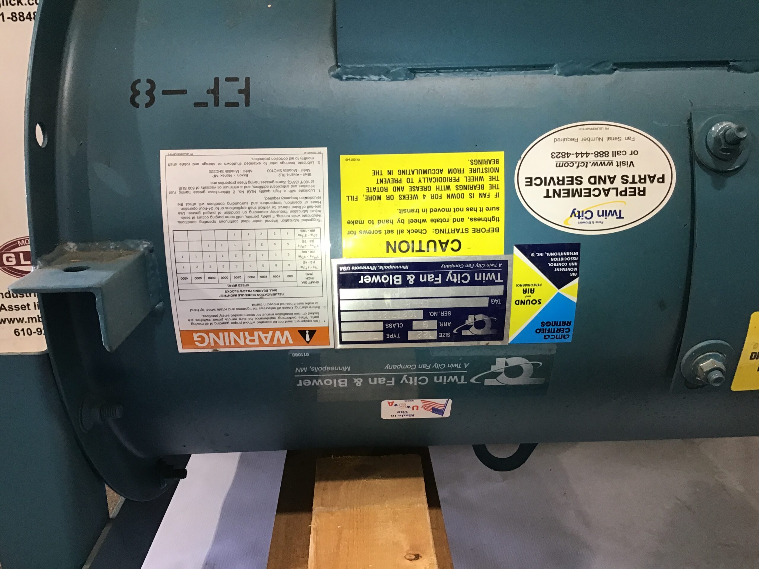 Twin City Fan & Blower TSL Inline Vaneaxial Tubular Blower Fan Size 122 Class 1 - Image 6