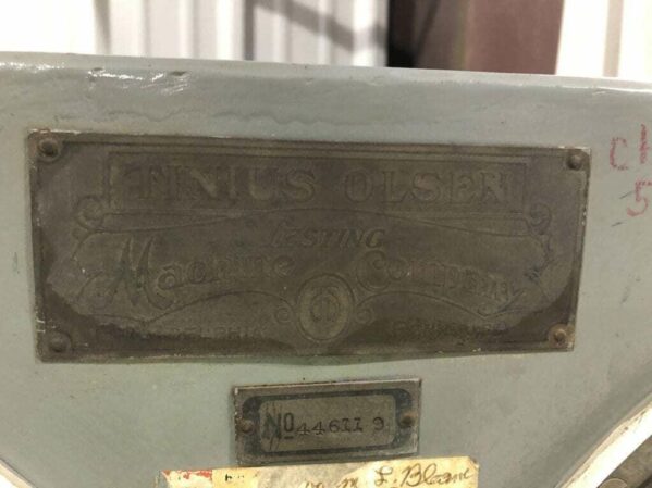 Tinius Olsen Testing Machine No. 446119 Vintage - Image 7